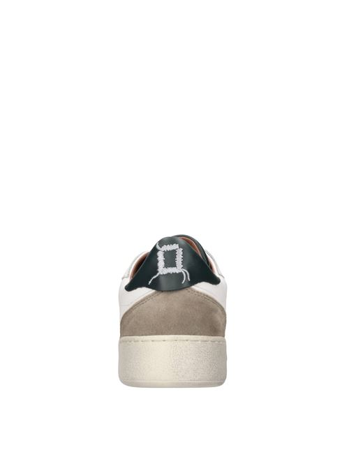Leather and suede sneakers MONO WAY | BANGO UOMO PELLEBIANCO-MARRONE-VERDE